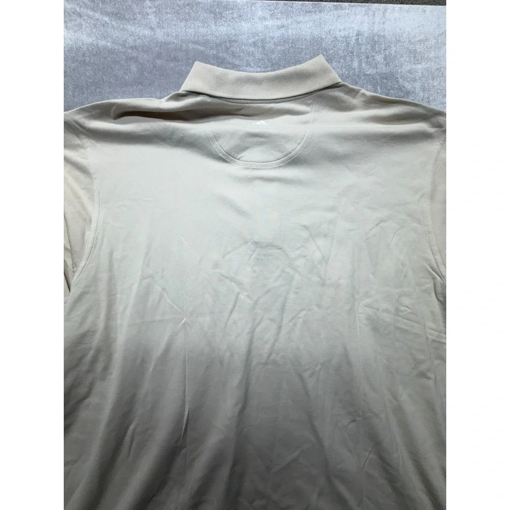 NWT Adidas Rayosan Golf‎ Polo Shirt Beige 2XL UPF 35+ 80's Two Ply